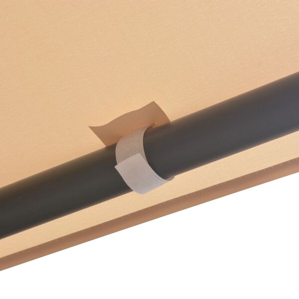 vidaXL dārza nojume, telts, 4x4 m, tērauds, bē&scaron;a