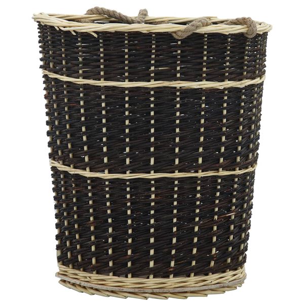 vidaXL malkas grozs ar lencēm, 50x44x58 cm, vītols