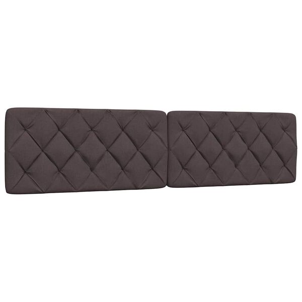 vidaXL galvgaļa spilvens, tum&scaron;i brūns, 200 cm, audums