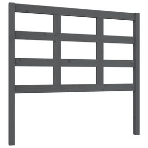 vidaXL gultas galvgalis, pelēks, 105,5x4x100 cm, priedes masīvkoks