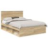 vidaXL Gultas rāmis Sonoma 160 x 200 cm Ciets priedes koks
