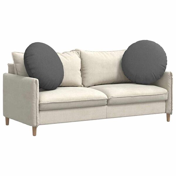 vidaXL Sēdvietas spilventiņi 2 pcs Tum&scaron;i pelēks &Oslash;80 x 29 cm audums