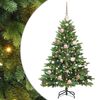 vidaXL Mākslīgā Ziemassvētku eglīte su 150 LED Zaļa 120 cm PE un PVC