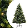 vidaXL Mākslīgais Saliekamais Ziemassvētku Koks 300 LED Zaļa 180 cm
