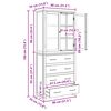 vidaXL Uzglabā&scaron;anas mēbeļu komplekts ar durvīm Brūna Inženierijas koks