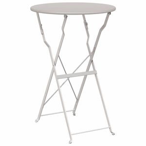 vidaXL Bistro galds Bē&scaron;a &Oslash; 50 x 71 cm Pulverkrāsots tērauds