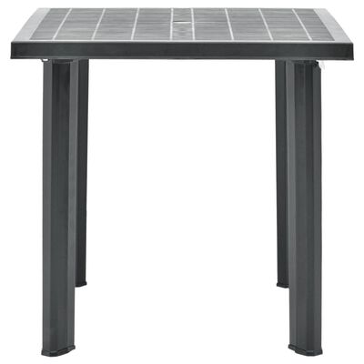 vidaXL dārza galds, antracītpelēks, 80x75x72 cm, plastmasa