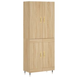 vidaXL augstais skapis, ozolkoka, 69,5x34x180 cm, inženierijas koks
