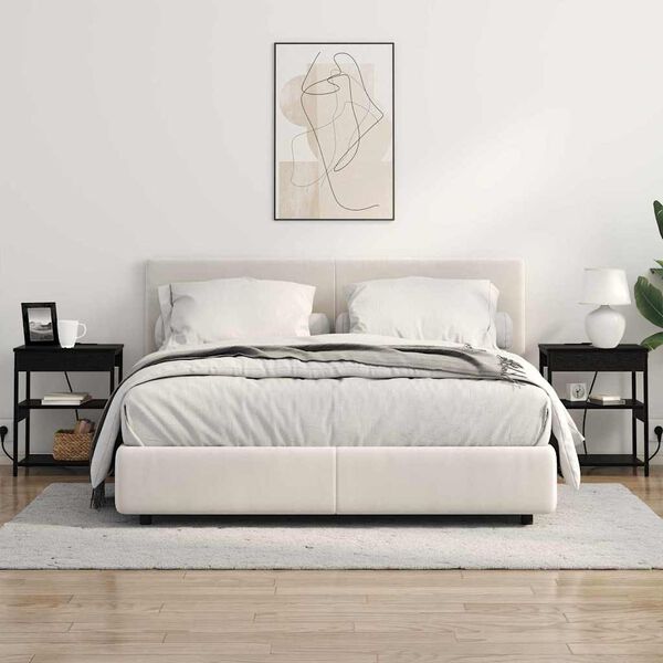 vidaXL Nakts skapītis Melns ozolkoks 41 x 31 x 51 cm Inženierijas koks