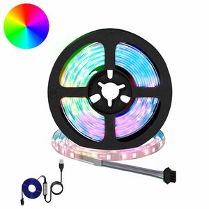 vidaXL LED stripa 2 gab. Melna un caurredzama Vara un plastmasa