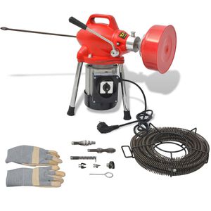 vidaXL cauruļu tīrī&scaron;anas iekārta, 250W, 12,5mx16mm, 4,5mx9,5mm