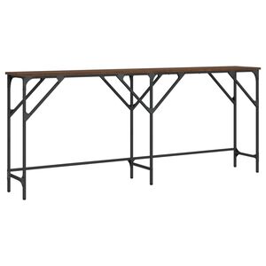 vidaXL konsoles galdiņ&scaron;, brūns, 180x29x75 cm, inženierijas koks