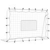 vidaXL futbola atsitienu tīkls, balts, melns, 184x61x123 cm, tērauds