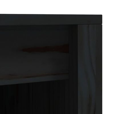 vidaXL āra virtuves skapītis, melns, 55x55x92 cm, priedes masīvkoks
