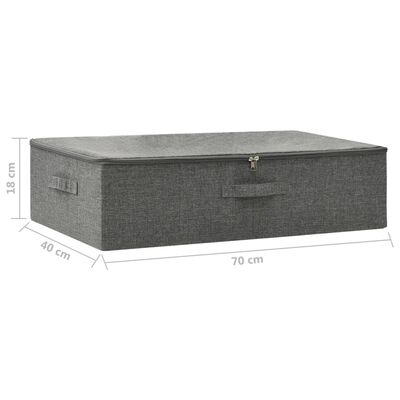 vidaXL uzglabāšanas kaste, 70x40x18 cm, audums, antracītpelēka