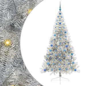 vidaXL Mākslīgais LED Ziemassvētku eglīte Sudraba 210 cm PET