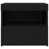 vidaXL Nakts skapītis 2 pcs Melns ozolkoks 50 x 40 x 45 cm