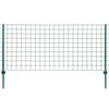 vidaXL Euro stiepļu žogs, tērauds, 20x1,2 m, zaļ&scaron;