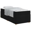 vidaXL Gultas rāmis ar matraci Melna 90 x 190 cm audums