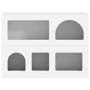 vidaXL Puse Balts 80.5 x 35 x 59 cm Inženierijas koks