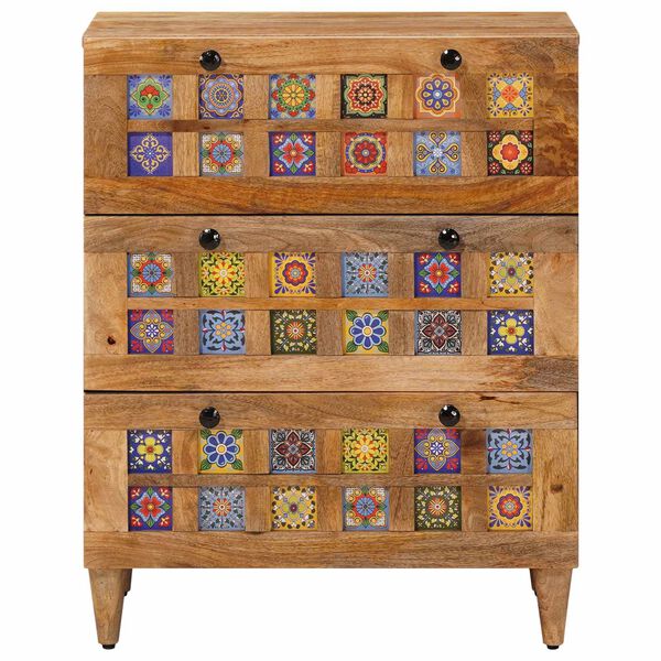 vidaXL Puse Dabiska 60 x 33 x 75 cm Cieta mango koksne