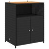 vidaXL Plakans Melna 70 x 50 x 87 cm Poliesters un Roly Rattens