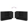 vidaXL Vannas istabas mēbeļu komplekts ar atvilktni 5 pcs Melna