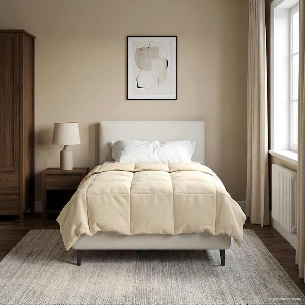 vidaXL Vasaras segas Tiltiņ&scaron; Krēmkrāsa 155 x 220 cm Mikro&scaron;ķiedra