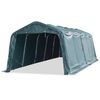 vidaXL mājlopu nojume, tum&scaron;i zaļa, PVC, 3,3x8 m, 550 g/m&sup2;, noņemama