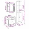 vidaXL Vannas istabas mēbeļu komplekts ar plauktu 3 pcs Artisānā ozols
