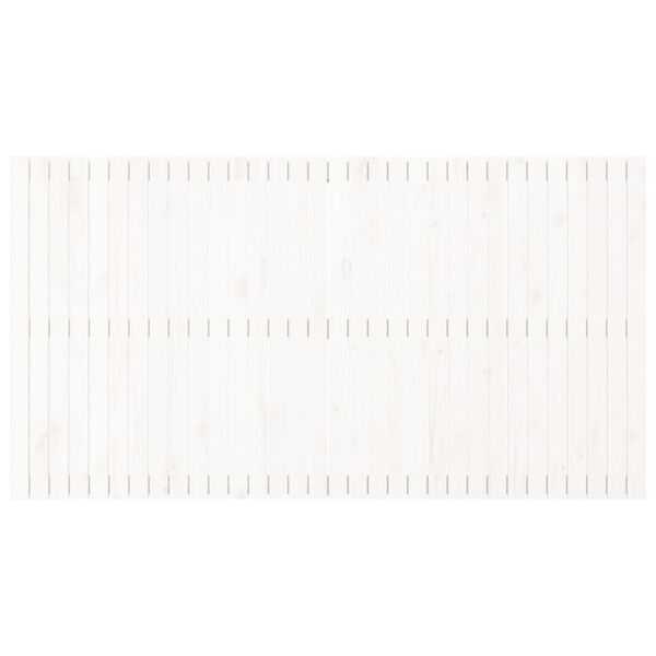 vidaXL sienas galvgalis, balts, 204x3x110 cm, priedes masīvkoks
