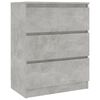 vidaXL kumode, betona pelēka, 60x35x98,5 cm, inženierijas koks