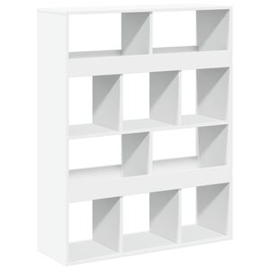 vidaXL grāmatu plaukts, balts, 100x33x125,5 cm, inženierijas koks
