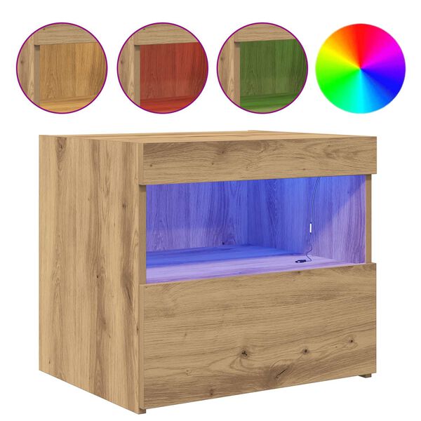 vidaXL Nakts skapītis Artisānā ozols 50 x 40 x 45 cm Inženierijas koks