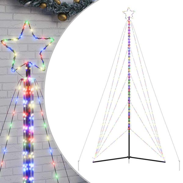 vidaXL LED Ziemassvētku eglīte 615 LED Krāsains 404,5 cm
