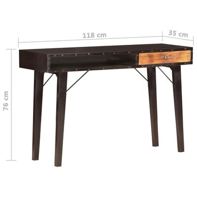 vidaXL konsoles galdiņš, 118x35x76 cm, pārstrādāts masīvkoks