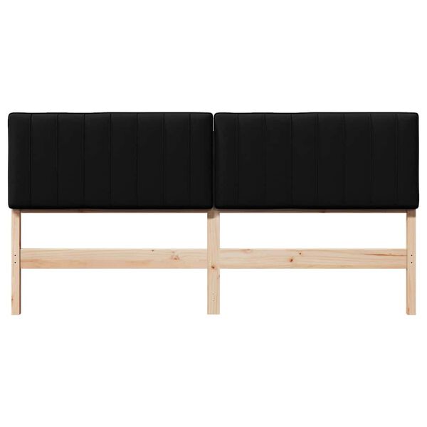 vidaXL Mīkstināts gultas galvgalis Brūns un melns 200 cm