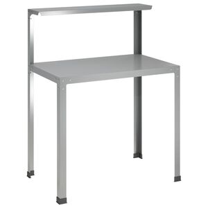 vidaXL Podu galds 100 x 50 x 104 cm Cinkota tērauda Sudraba
