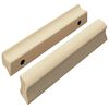 vidaXL Taisna rokturis 2 pcs Dabisks koka tonis 130 x 25 x 30 mm