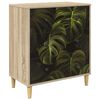 vidaXL Drīzā rokas ELBURG Palmu lapu druka 66 x 36,5 x 75 cm Sonoma