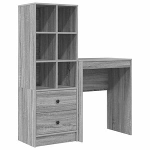 vidaXL Galds Pelēks Sonoma 105,5 x 34 x 127 cm 2 gab.