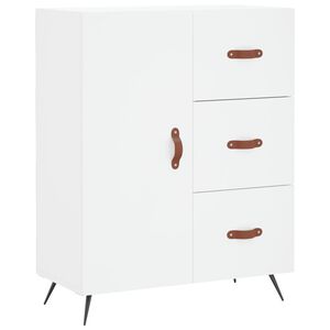 vidaXL kumode, balta, 69,5x34x90 cm, inženierijas koks