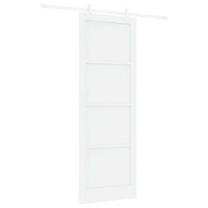 vidaXL Slīdo&scaron;ās durvis Balts 83 x 232 cm Priedes masīvkoks