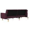 vidaXL divvietīga dīvāngulta ar kājsoliņu, violets audums