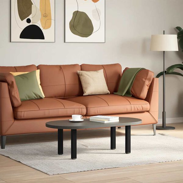 vidaXL kafijas galdiņa kājas, 4 gab., melnas, 42-44 cm, tērauds