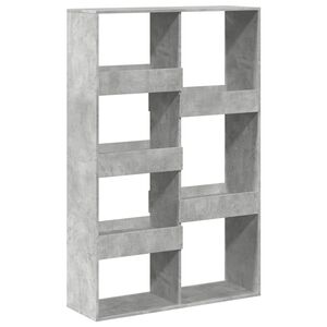 vidaXL grāmatplaukts, pelēks, 100x33x155,5 cm, inženierijas koks