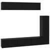 vidaXL TV Cabinet Set 6 gab. 30,5 x 30 x 90 cm Melns ozolkoks