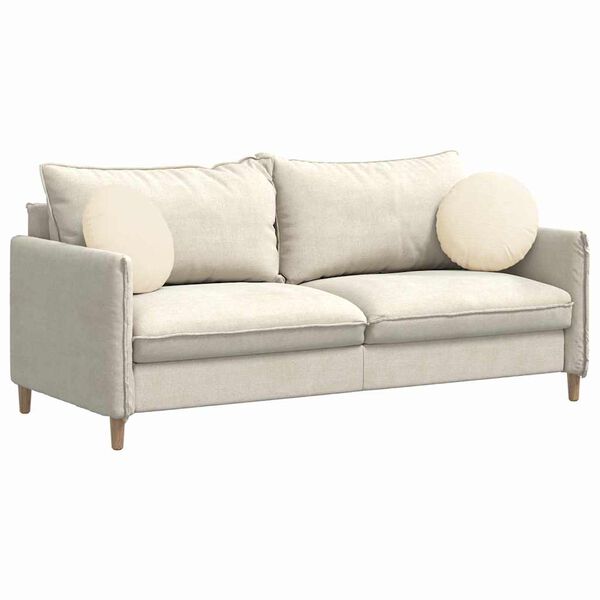 vidaXL Sēdvietas spilventiņi 2 pcs Krēmkrāsa &Oslash; 40 cm Korduroja audums