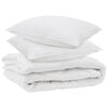 vidaXL Visu sezonu segas ar spilvenu 3 pcs Balts Mikro&scaron;ķiedra