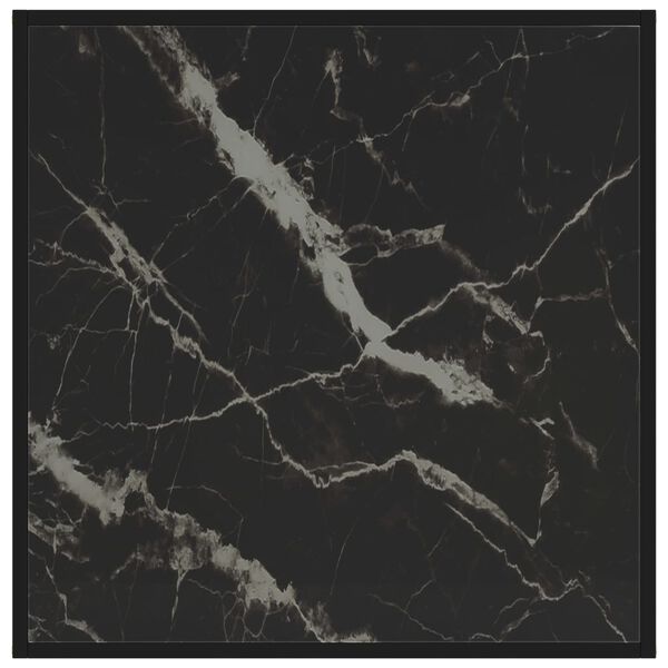 vidaXL kafijas galdiņ&scaron;, 80x80x35 cm, melns, rūdīts stikls